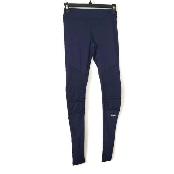 Nuyu Navy Biker Leggings XS Mesh New With Tags - Picture 1 of 11